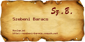 Szebeni Baracs névjegykártya